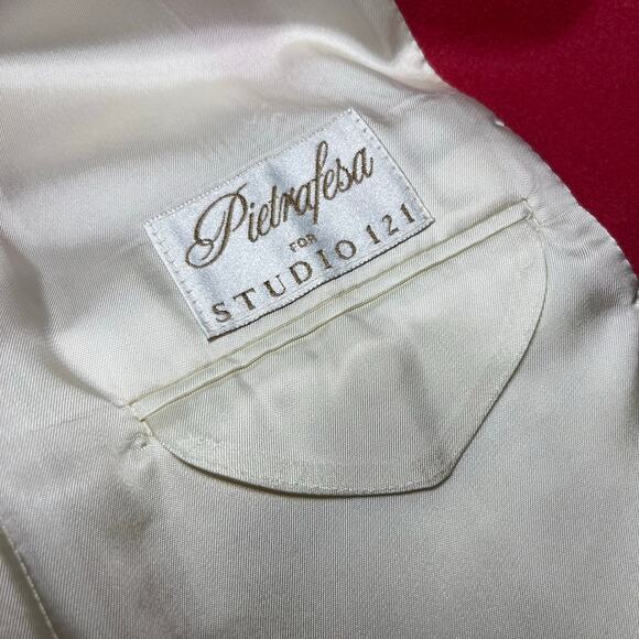 Pietrafesa for Studio 121 Size 10 Dusty Pink Camel Hair Blazer 3 Button Jacket - Picture 15 of 16